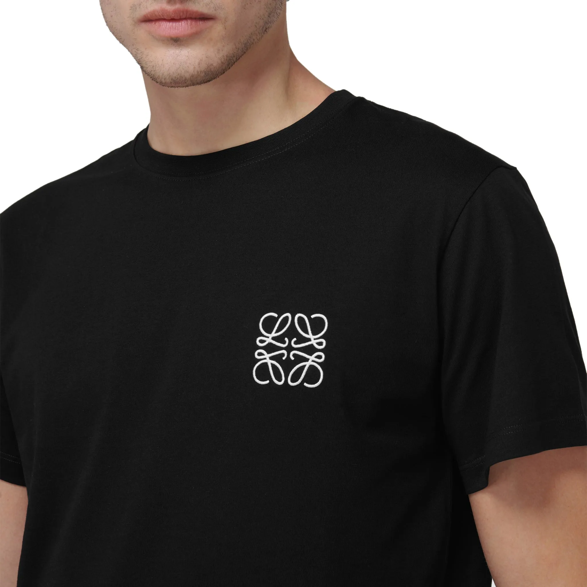 Loewe Anagram Chest Logo Black T Shirt