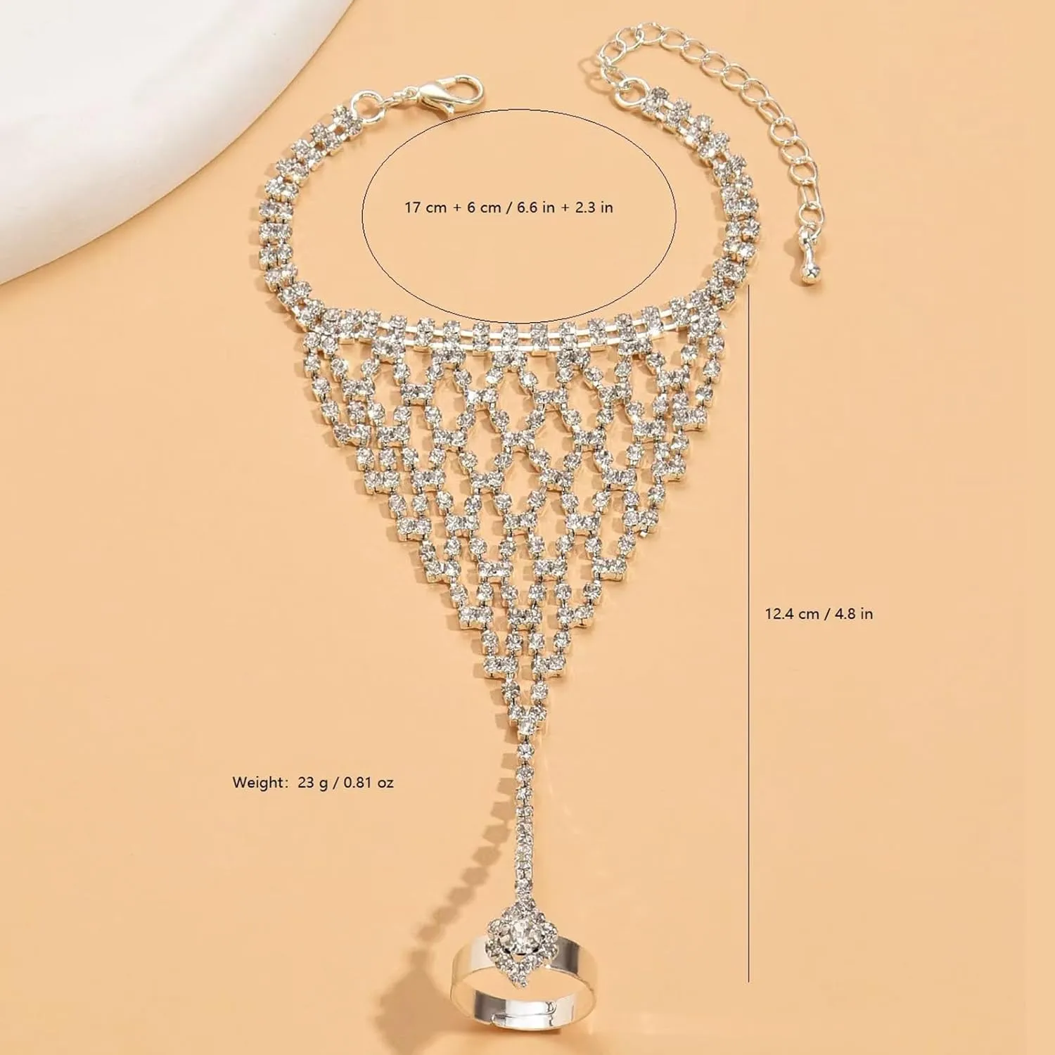 Long tiantian Hand Chain Bracelet Gold Bracelets for Women Link Chain Bracelets Trendy Finger Ring Slave Bracelet Jewelry Gifts
