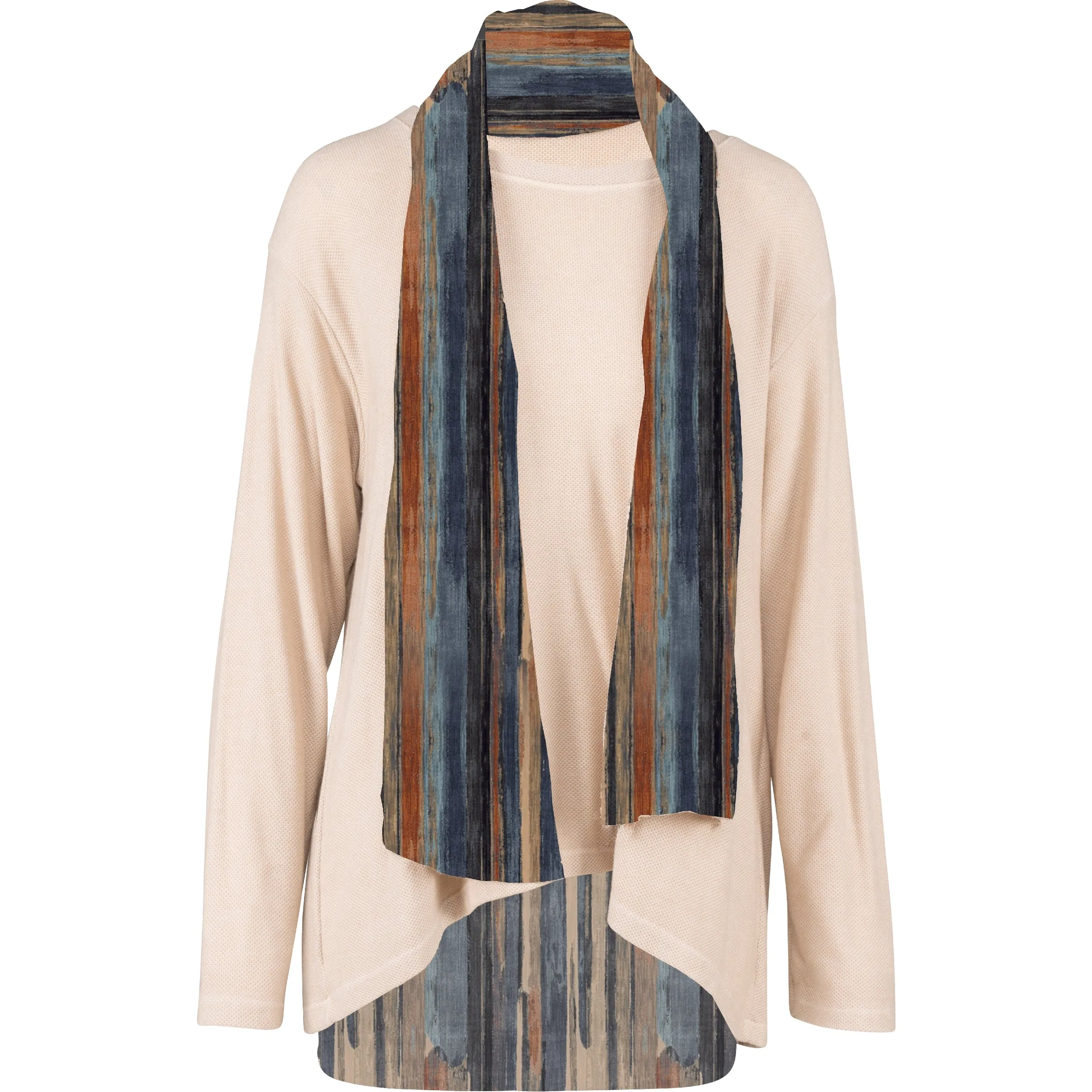 M Made in Italy – Boat-Neck Long Sleeve Flap Panel Top