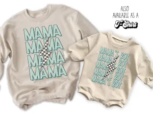Mama and Mama's Boy Rocker Matching Mom Kids Sweatshirts Mother's Day Mommy and Me Mother Son Shirts