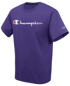Men's Champion Logo T-Shirt, Purple