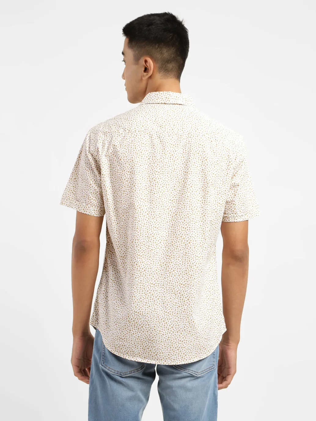 Men's Floral Print Slim Fit Shirt