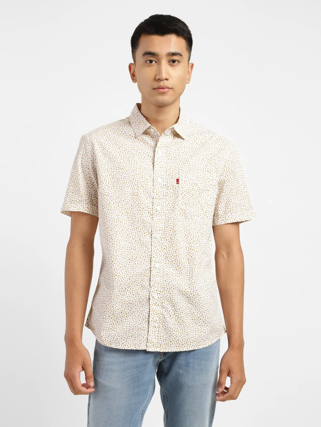 Men's Floral Print Slim Fit Shirt