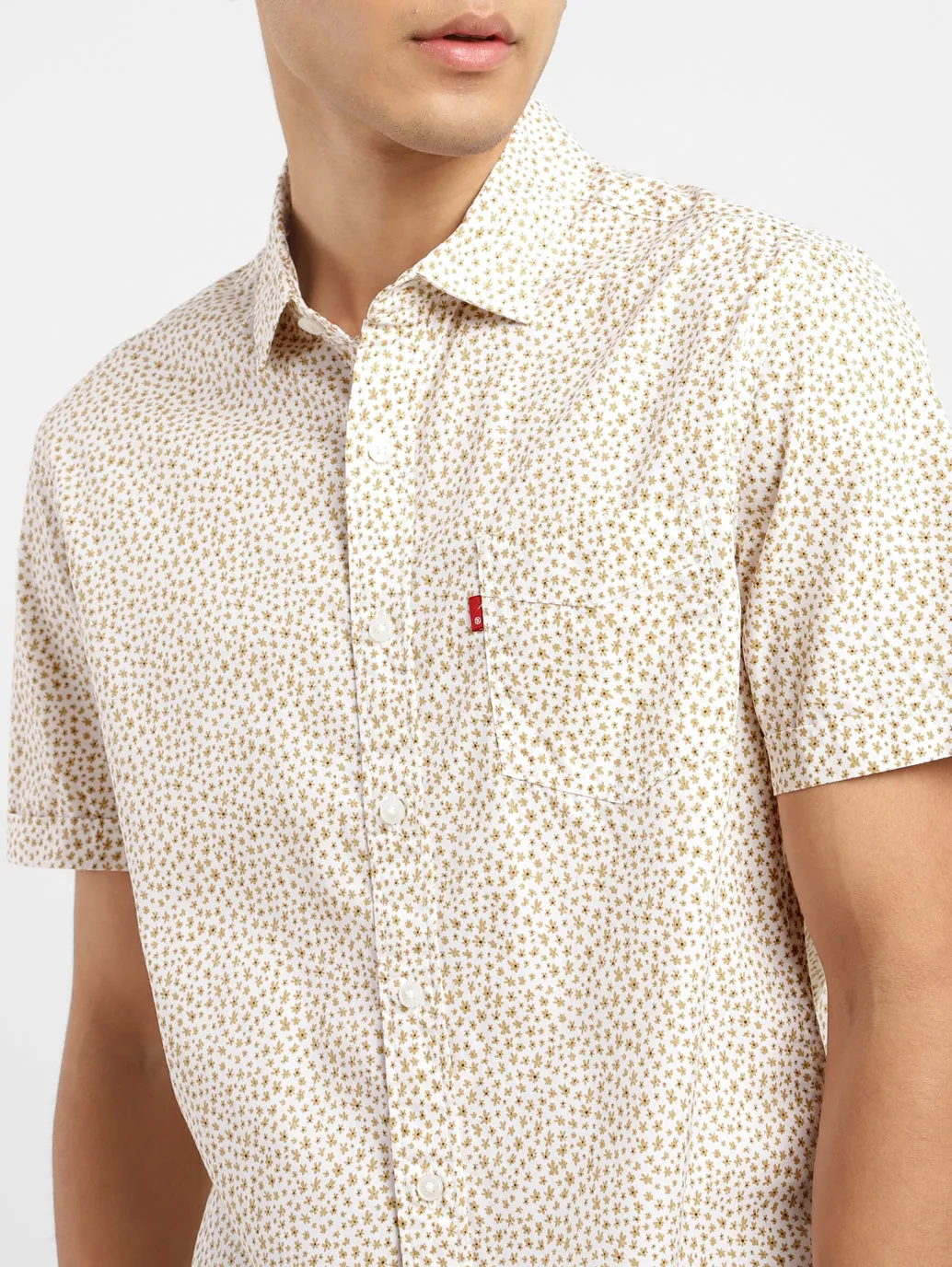 Men's Floral Print Slim Fit Shirt