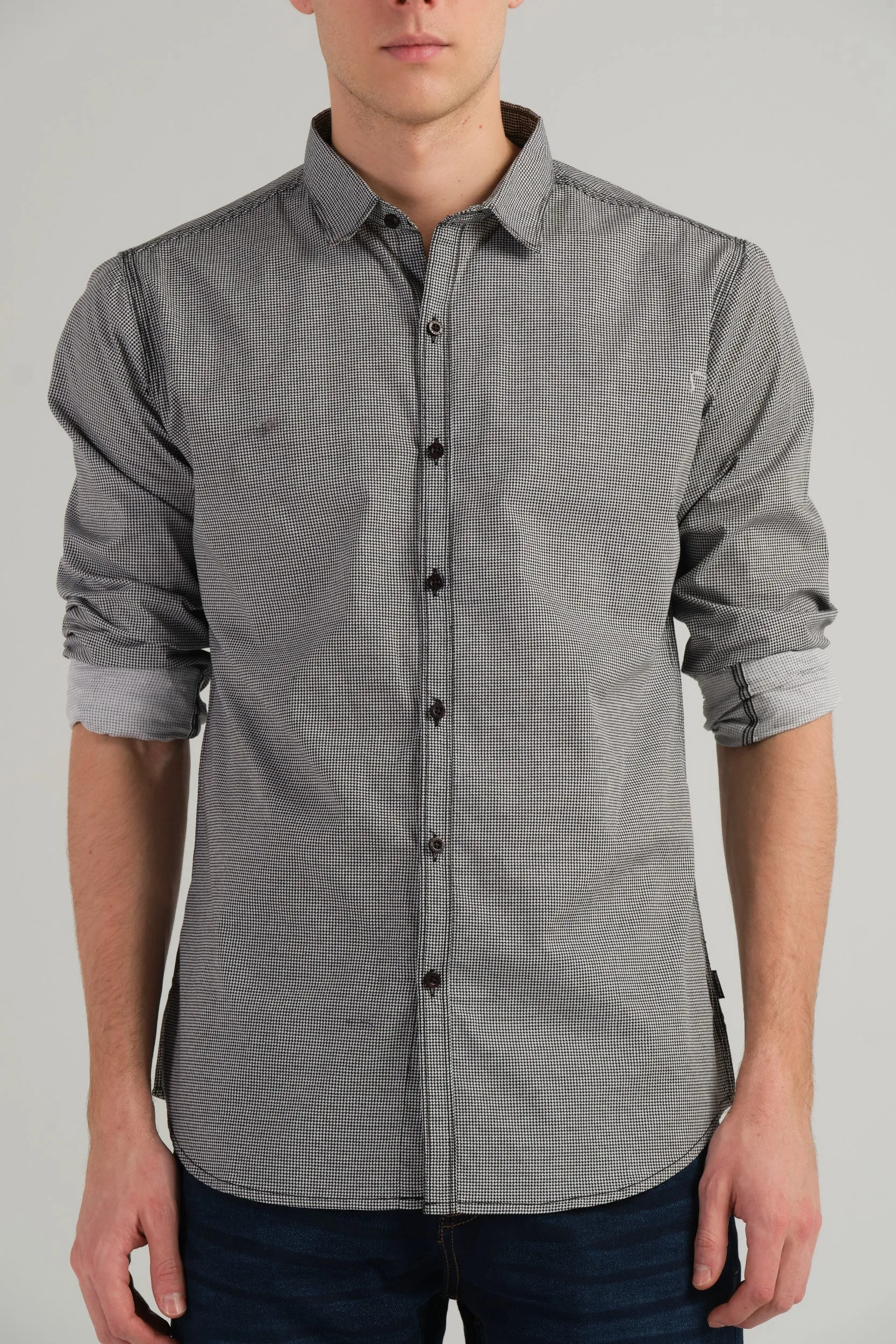 MICRO CHECK SLIM FIT SHIRT