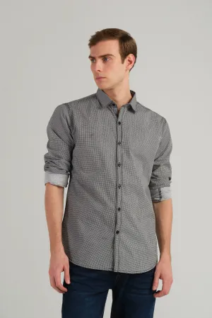 MICRO CHECK SLIM FIT SHIRT
