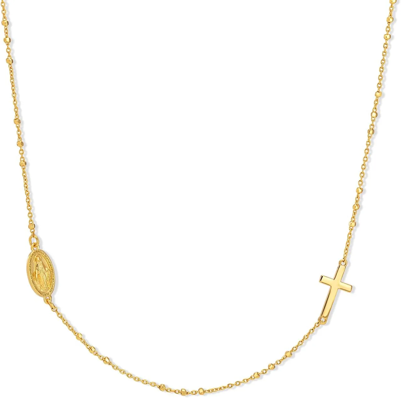Milan Chiva Gold Necklaces for Women 14K Gold Plated Chain Lightweight Dainty Jewelry