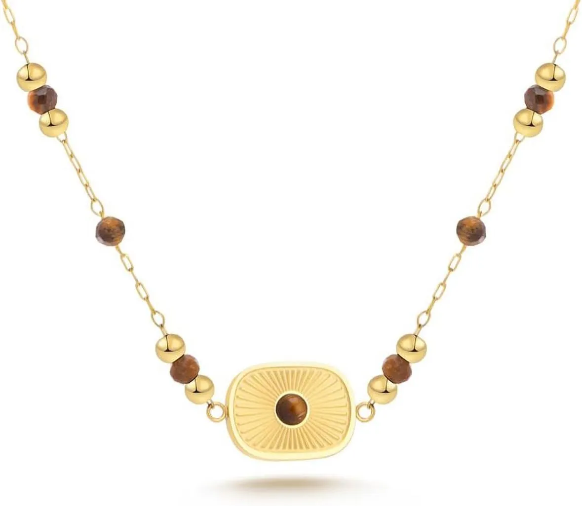 Milan Chiva Gold Plated Pendant Necklaces for Women Dainty Lightweight Trency Jewelry