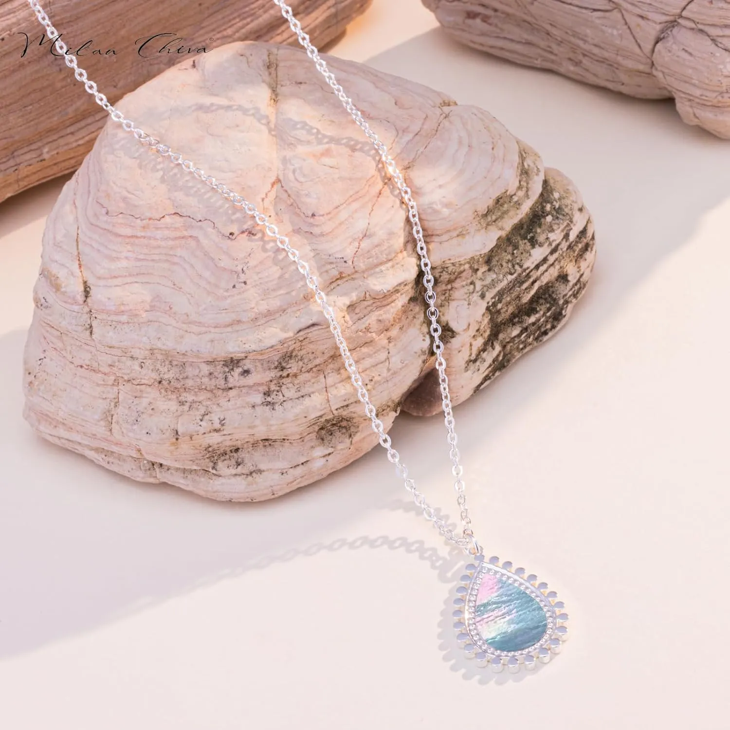 Milan Chiva Gold Plated Pendant Necklaces for Women Dainty Lightweight Trency Jewelry