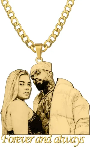 MOTICIUS Custom Photo Necklace Personalized Picture Necklaces for Women Men Personalized Picture Engraved Necklace for Him & Her Custom Photo Pandent Necklaces Gift for Mother 's Day Birthday Father 's Day