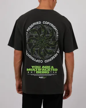 Multifaced Tee Washed Black