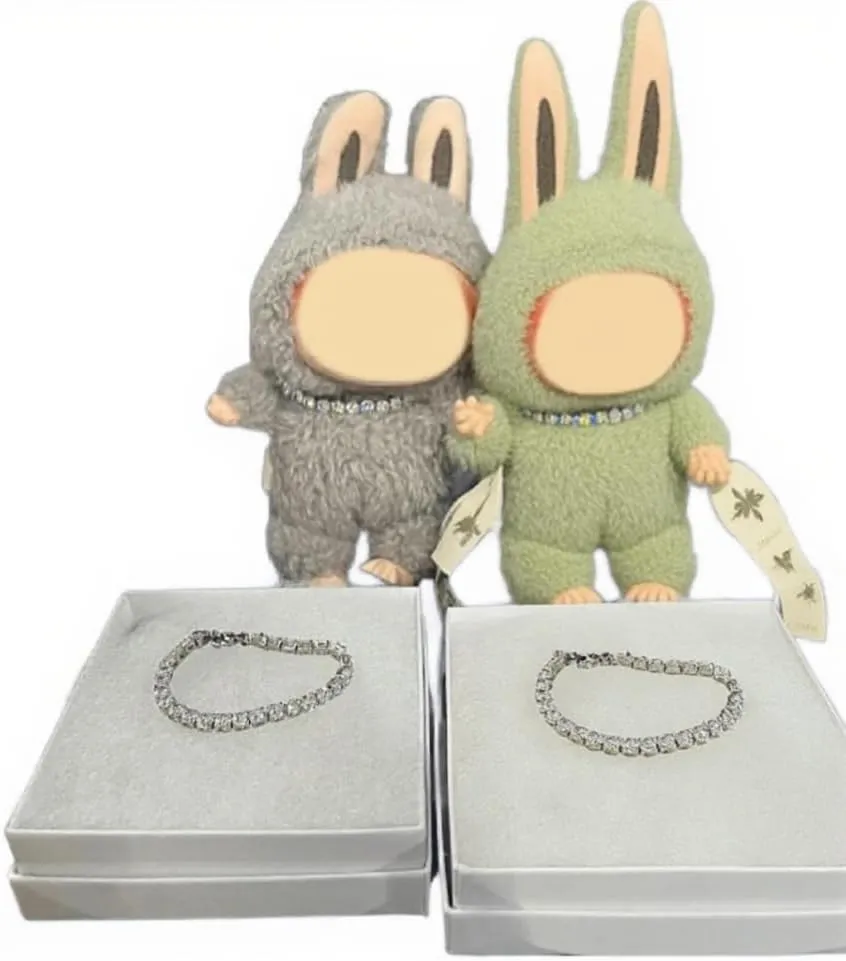 Necklace Accessories for mini Dolls, Doll Outfit Decoration, 1 Pc Fashion Jewelry for mini 17cm Plush, Keychain Gifts for Fans, Sliver