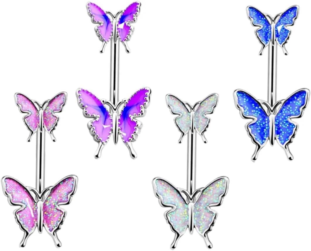 NOLITOY 4pcs Women's Belly Button Rings Comfortable Navel Jewelry for Loved Ones