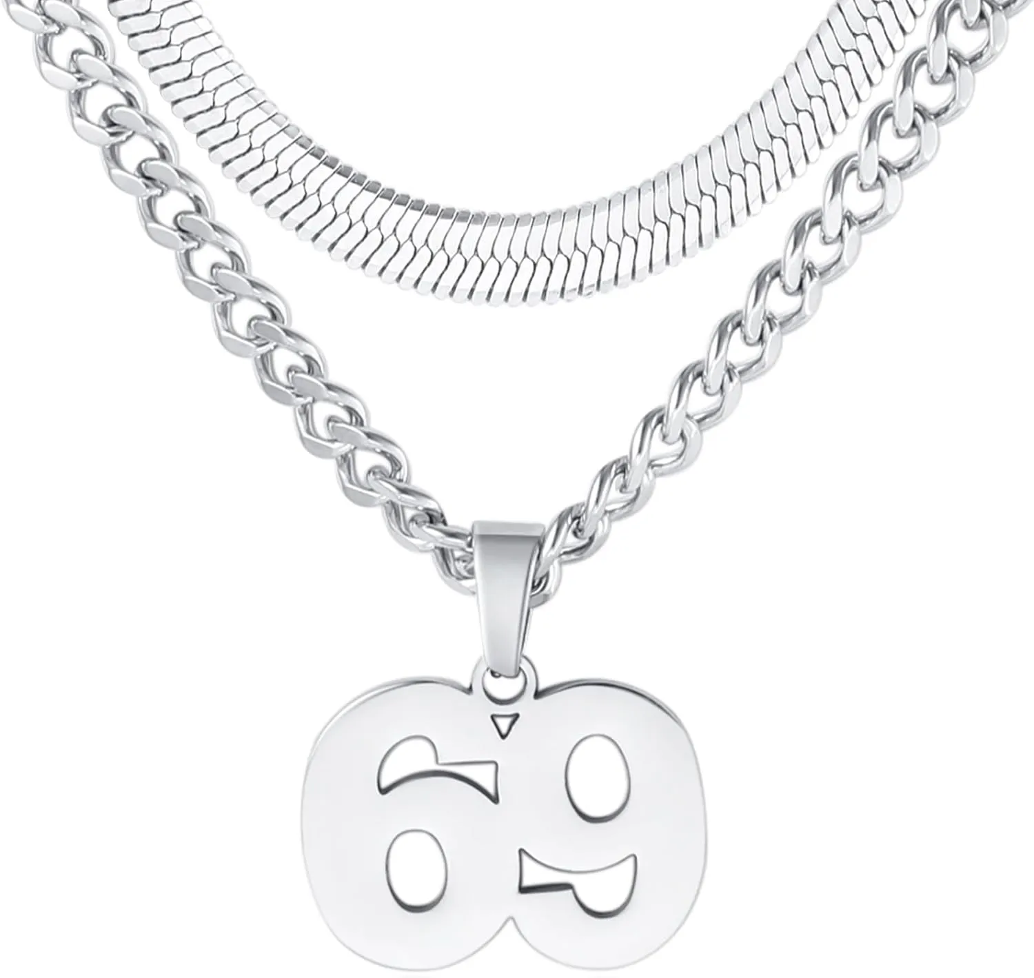 Number Necklace, Layered Necklace for Men Boys Kids, Number Necklace for Boy Athlete, 18 20 In Stainless Steels Chain for Men With Number Pendant, Basketball Football Baseball Number Necklaces for Boys