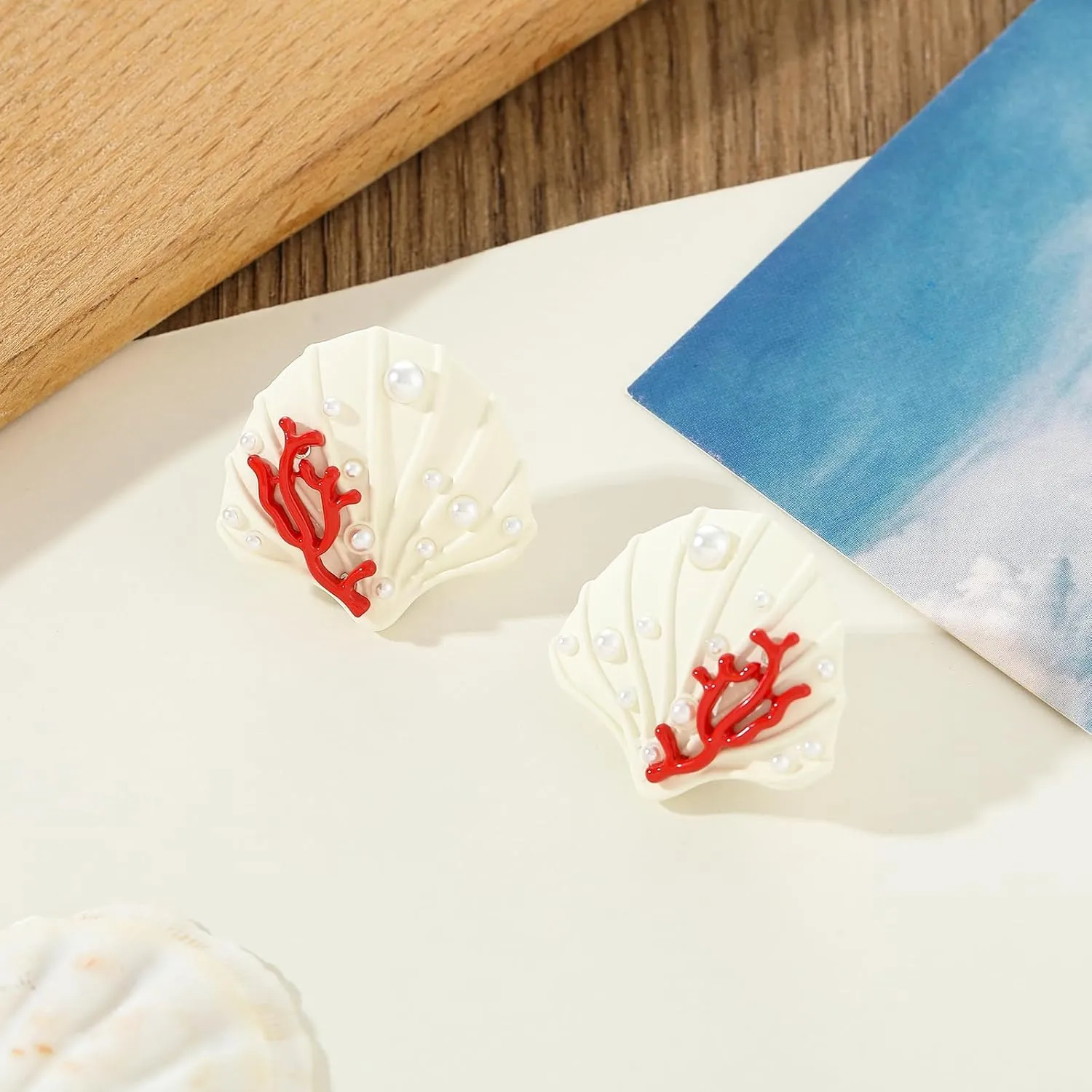 Ocean Earrings for Women | Starfish Earrings | Seashell Earrings | Ear Cuffs Clip-On Earrings Non Piercing for Women|Summer Beach Ocean Jewelry for Women