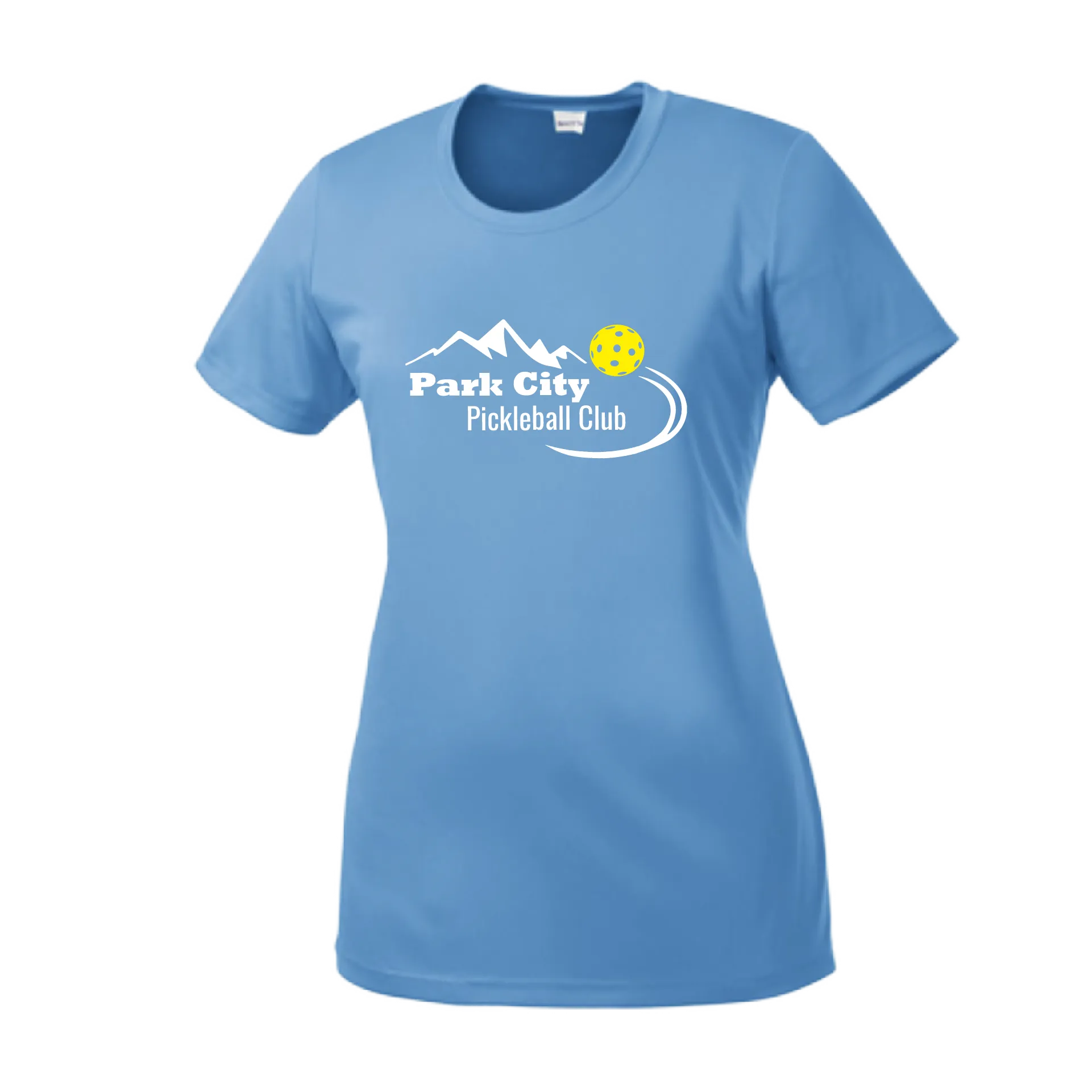 Park City Pickleball Club (White Words) Customizable | Women’s Short Sleeve Crewneck Pickleball Shirts | 100% Polyester
