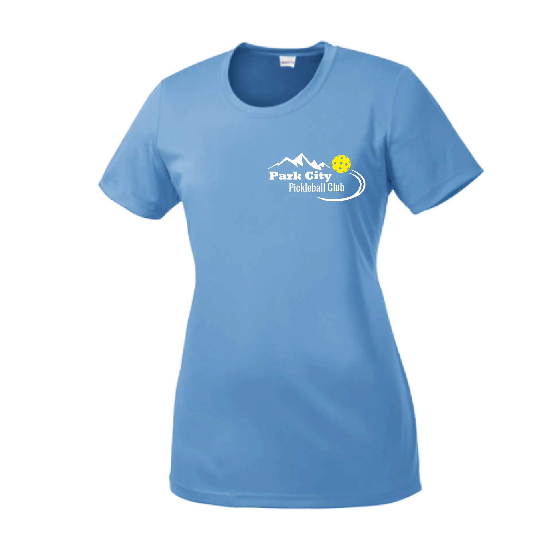 Park City Pickleball Club (White Words) Customizable | Women’s Short Sleeve Crewneck Pickleball Shirts | 100% Polyester