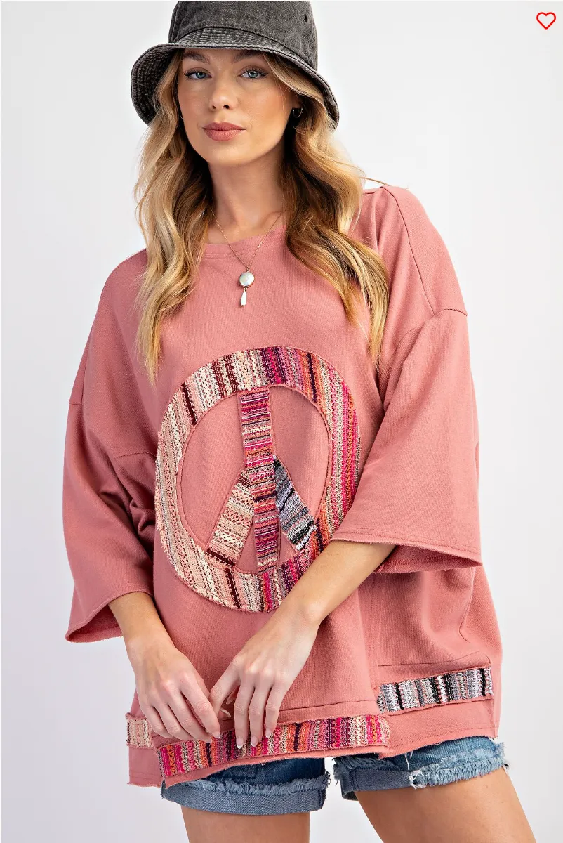 Peace And Patches Top