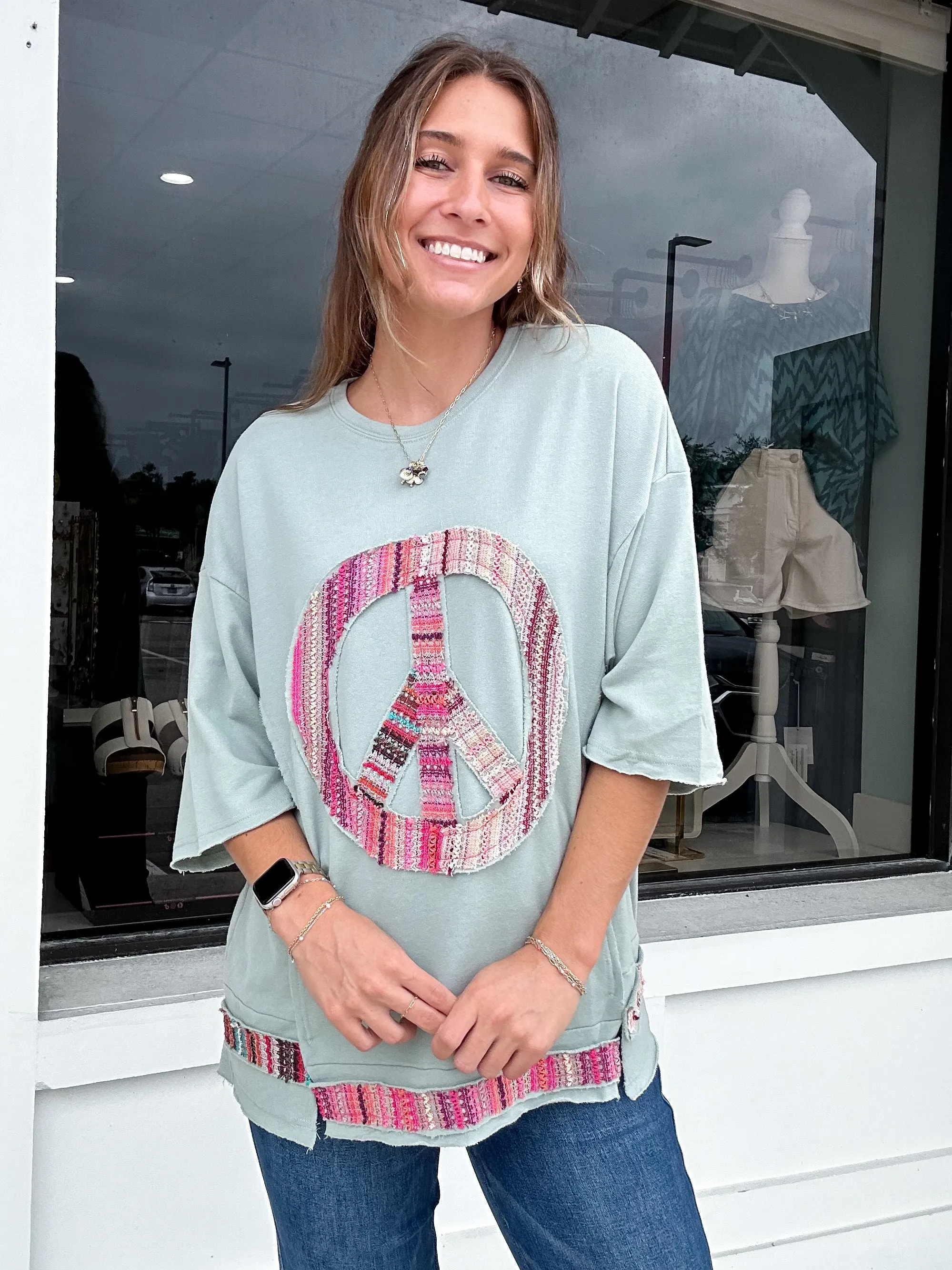 Peace And Patches Top