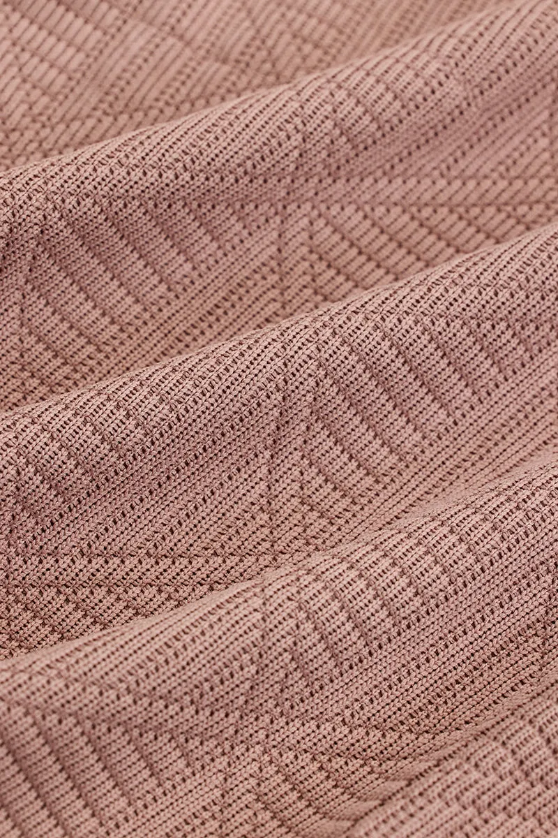 Peach Jacquard Box Fit Shirt
