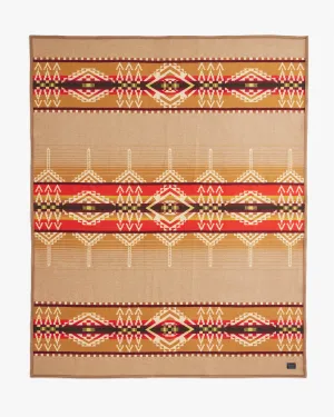 Pendleton Jacquard Unnapped Robe Wool Blanket - Beacon Rock