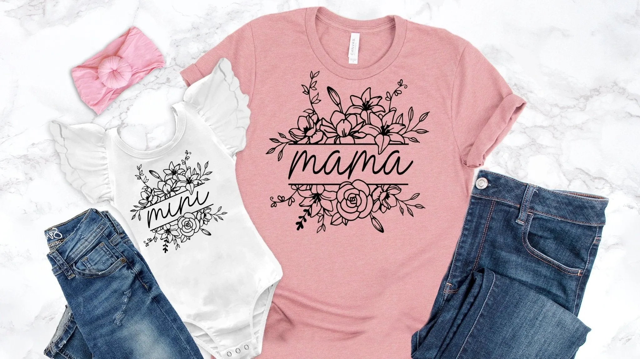 Personalized Mama Mini Floral Shirts Wildflower Mothers Day Gift