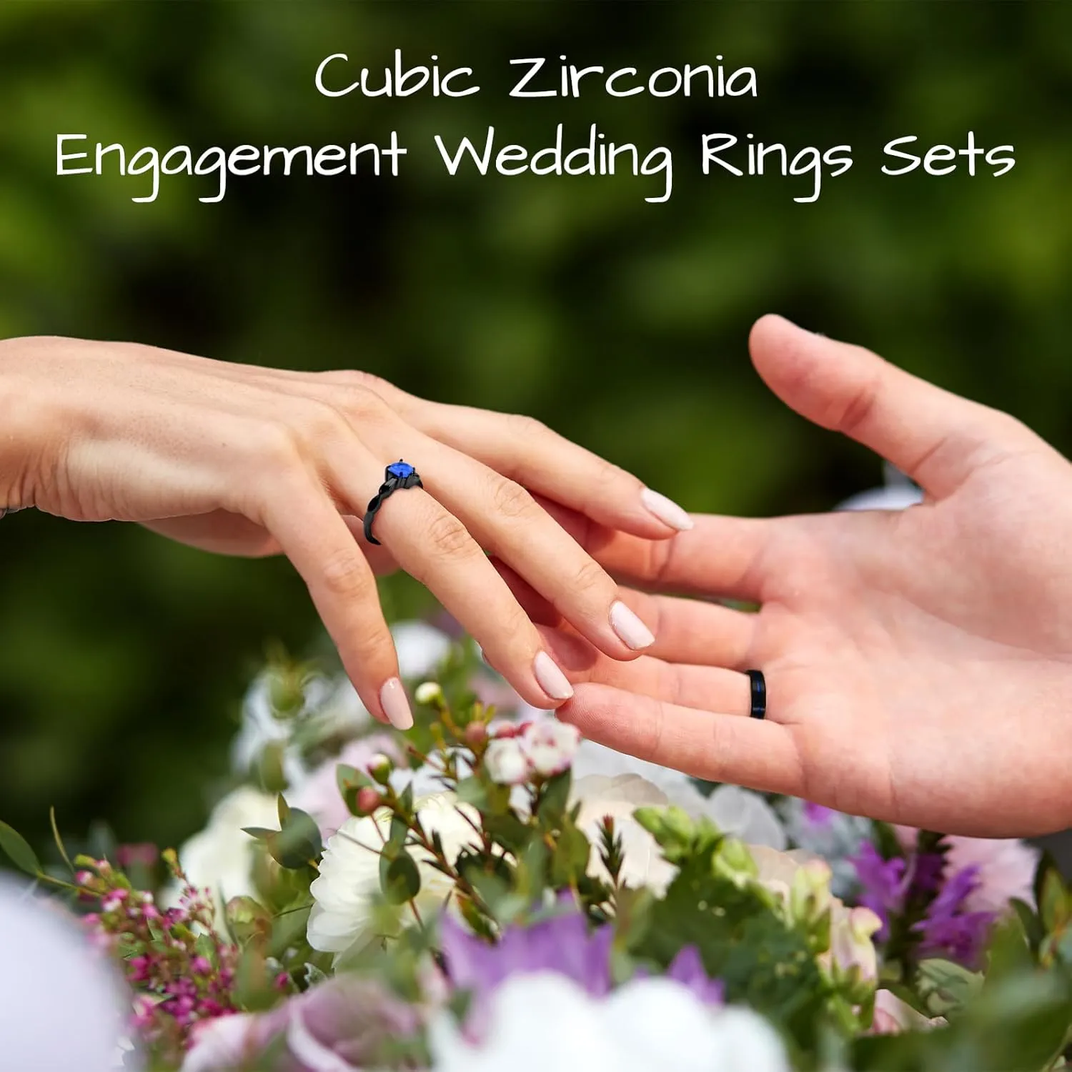 Personalized Promise Rings for Him and Her Custom Couple Ring Sets Wedding Bands Engagement Rings for Couples 2 PCS