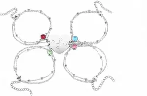 PESOENTH Best Friend Bracelet Long Distance Matching Heart Puzzle Friendship Bracelets for 3/4,BFF Best Friend Birthday Christmas Gifts for Women