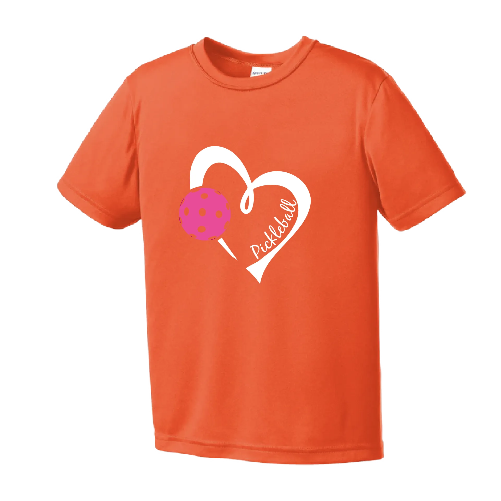 Pickleball Love (Pink) | Youth Short Sleeve Pickleball Shirts | 100% Polyester