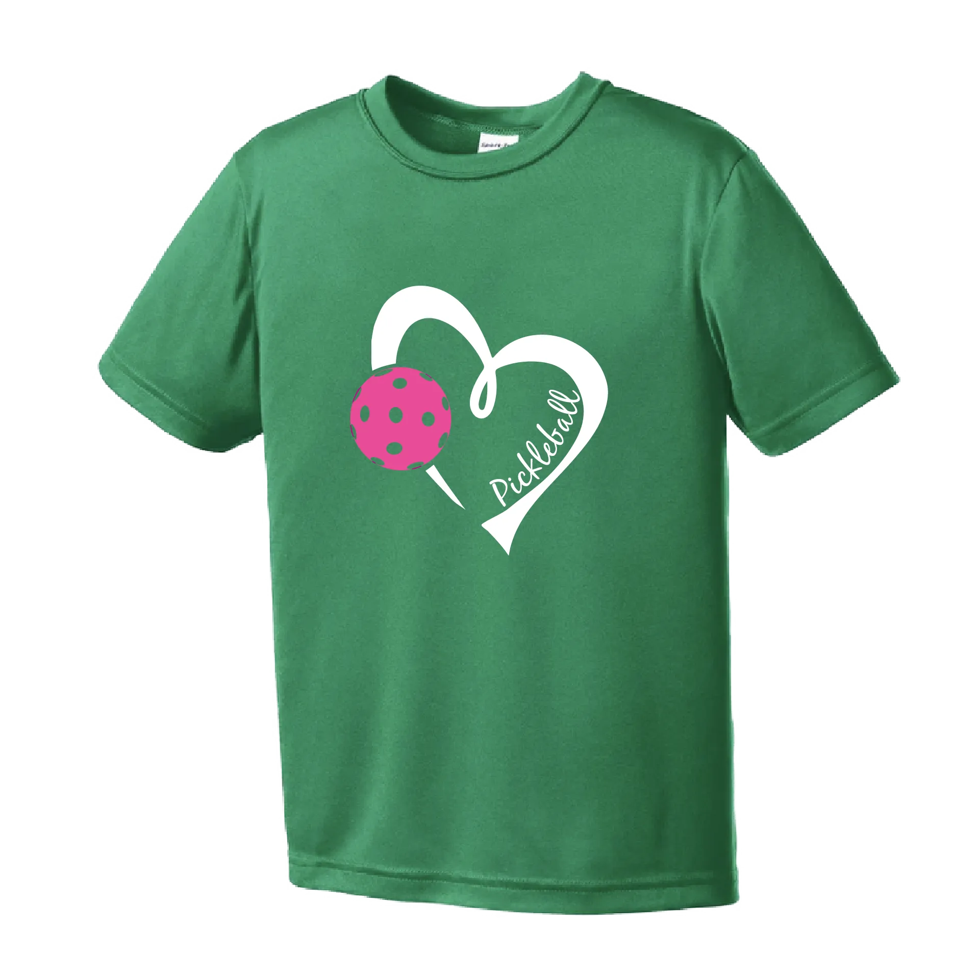 Pickleball Love (Pink) | Youth Short Sleeve Pickleball Shirts | 100% Polyester