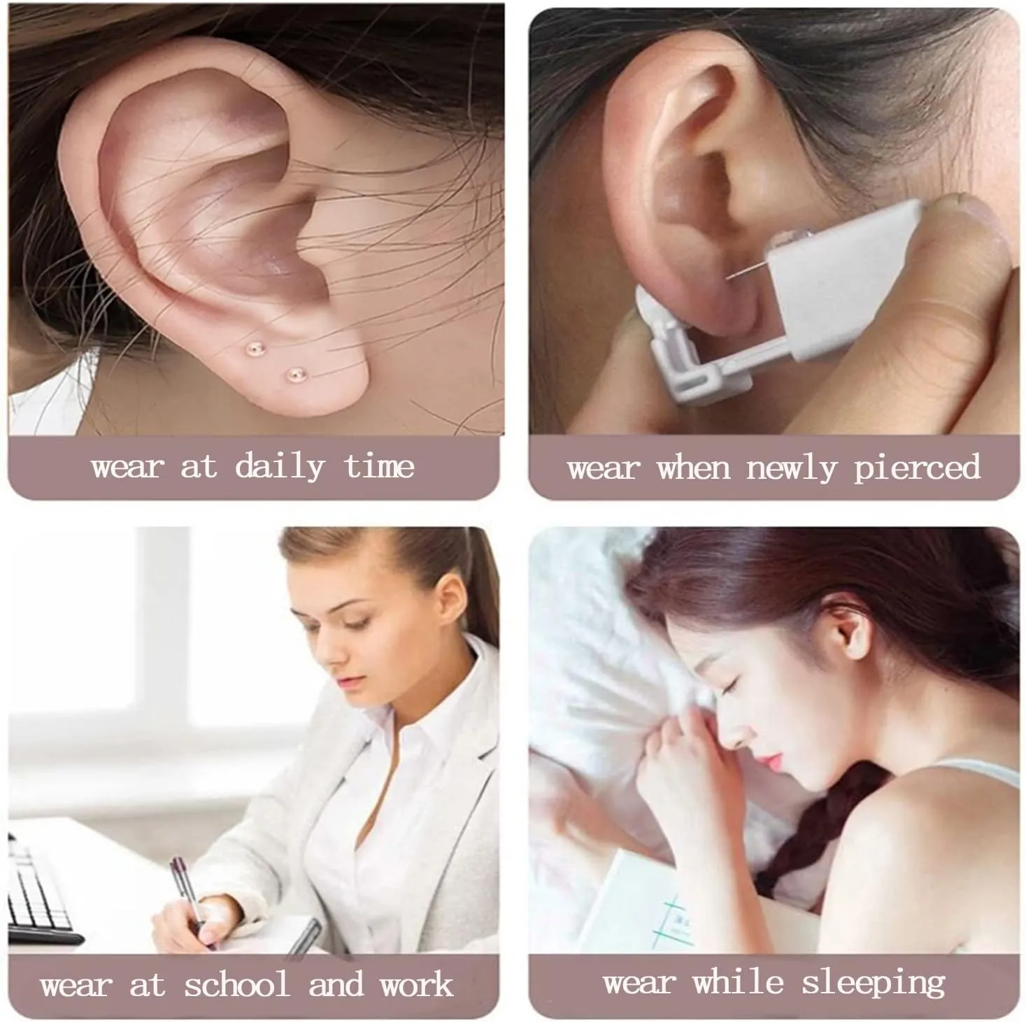 Plastic Earrings,Clear Earrings for Sports/Work and Earring Backs 200Pcs Hyperallergic Comfortable Silicone Clear Stud for Men&Women