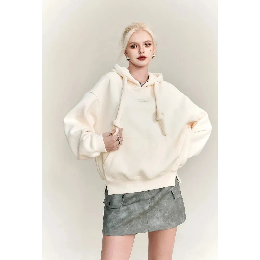 Plus Size Geometric Pattern Hooded Fleece Hoodie