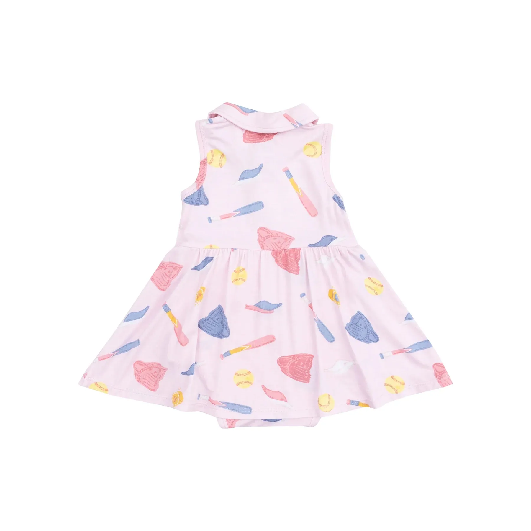Polo Collar Bodysuit Dress - Softball
