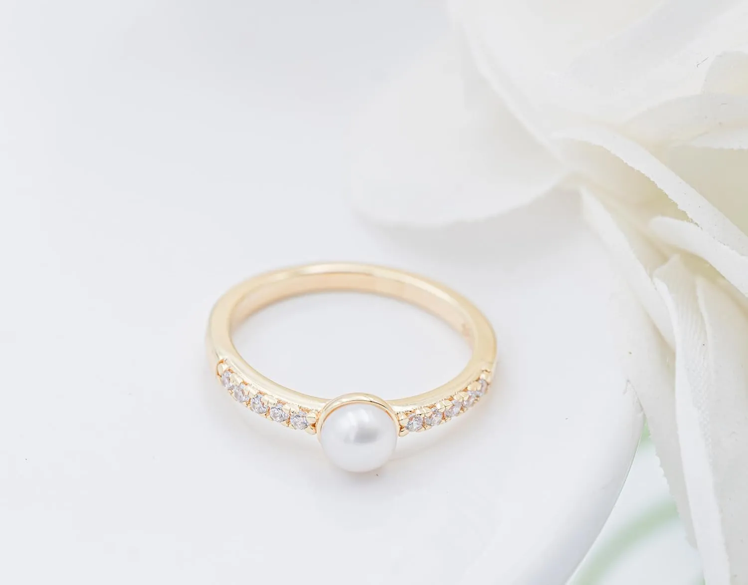 Precious Pieces Sterling Silver Cultured Pearl Baby Ring for Babies, Infants, Little Girls, Kids, Toddler, and Pinky Ring for Teens and Women