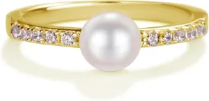 Precious Pieces Sterling Silver Cultured Pearl Baby Ring for Babies, Infants, Little Girls, Kids, Toddler, and Pinky Ring for Teens and Women