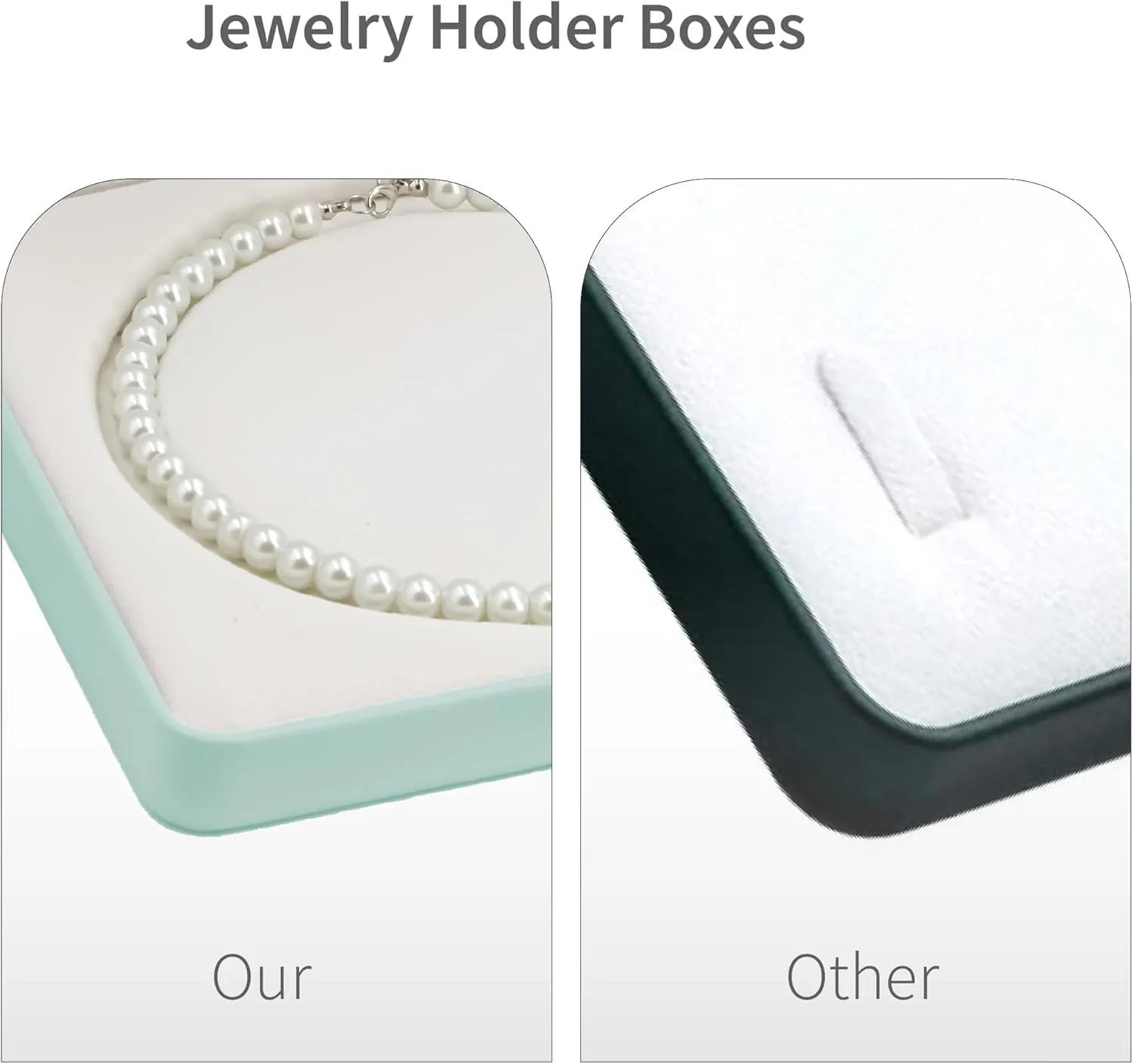 PU Leather Jewelry Set Box Necklace Boxes for Jewelry Gift Boxes Ring,Pendant,Earring,Bracelet Jewellery Display Case Wedding Jewelry Storage Holder (Big Pearl Necklace)