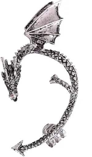 Punk Vintage Dragon Ear Climber Earrings Dragon Ear Cuff Earrings Dragon Clip Wrap Earrings No Piercing Earrings Jewelry for Women