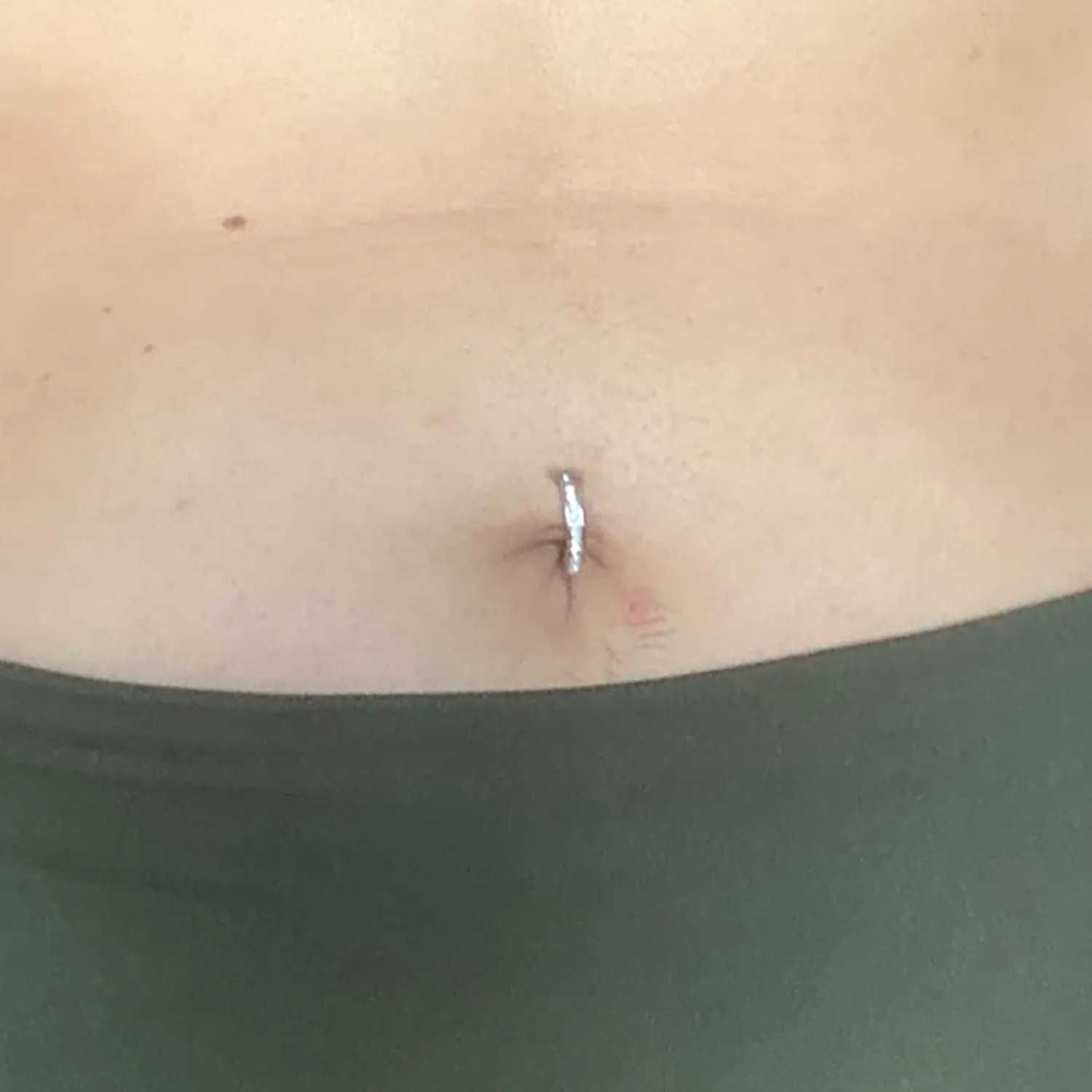 QWALIT Belly Button Rings 14G Surgical Steel Belly Rings CZ Opal Navel Piercing Jewelry for Women Girls 3/8" 10mm Silver Rose Gold