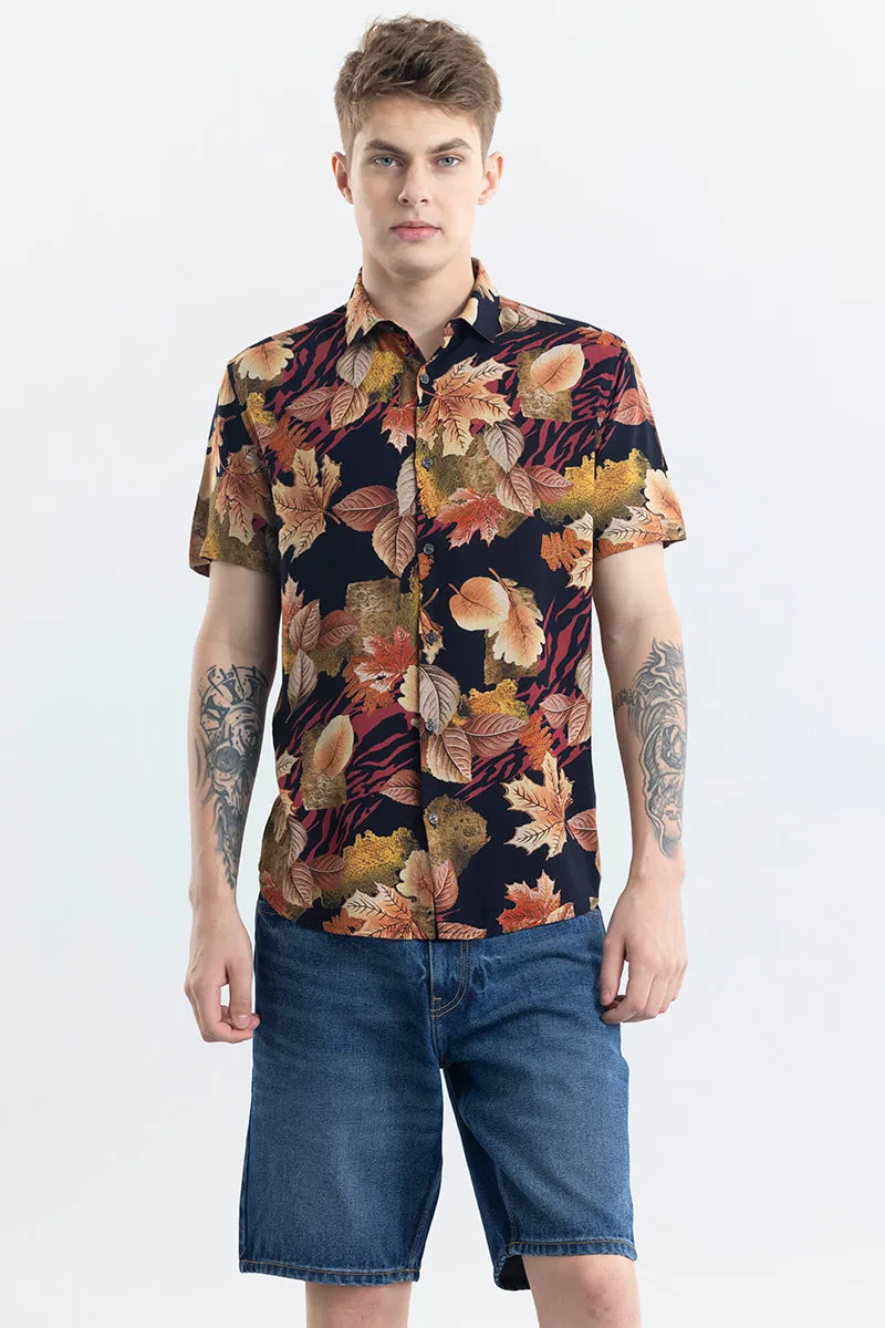 Raffaele Brown Printed Shirts