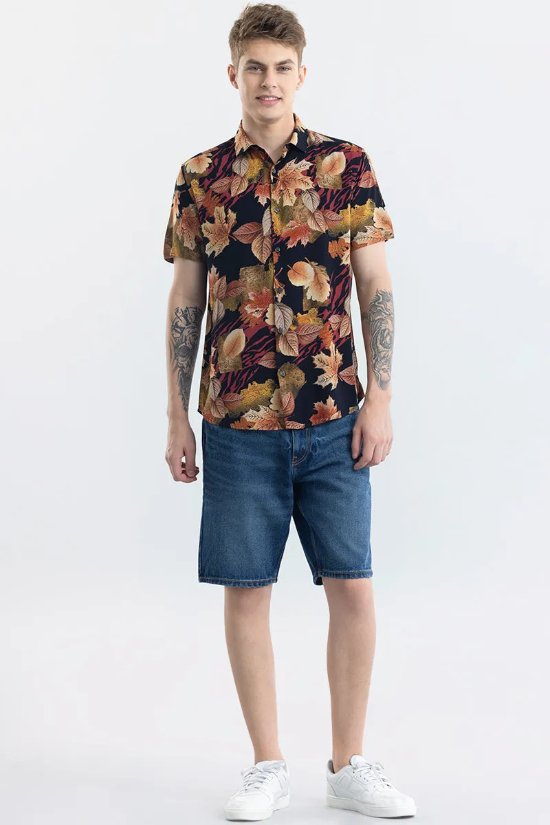 Raffaele Brown Printed Shirts