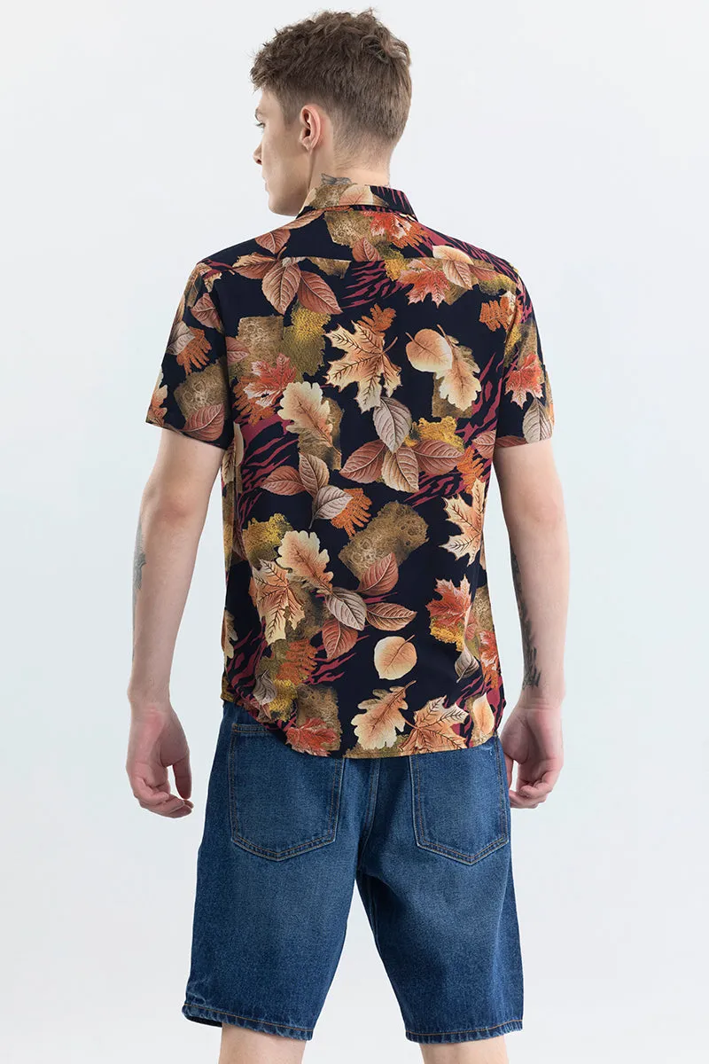 Raffaele Brown Printed Shirts