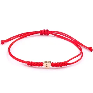 Red Initial Bracelet C Initial Letter Bracelets for Teen Girls Adjustable Red String Bracelets for Women Men Heart Shape Braided Bracelets Personalized Bracelet Birthday Mothers Day Gifts for Mom(C)