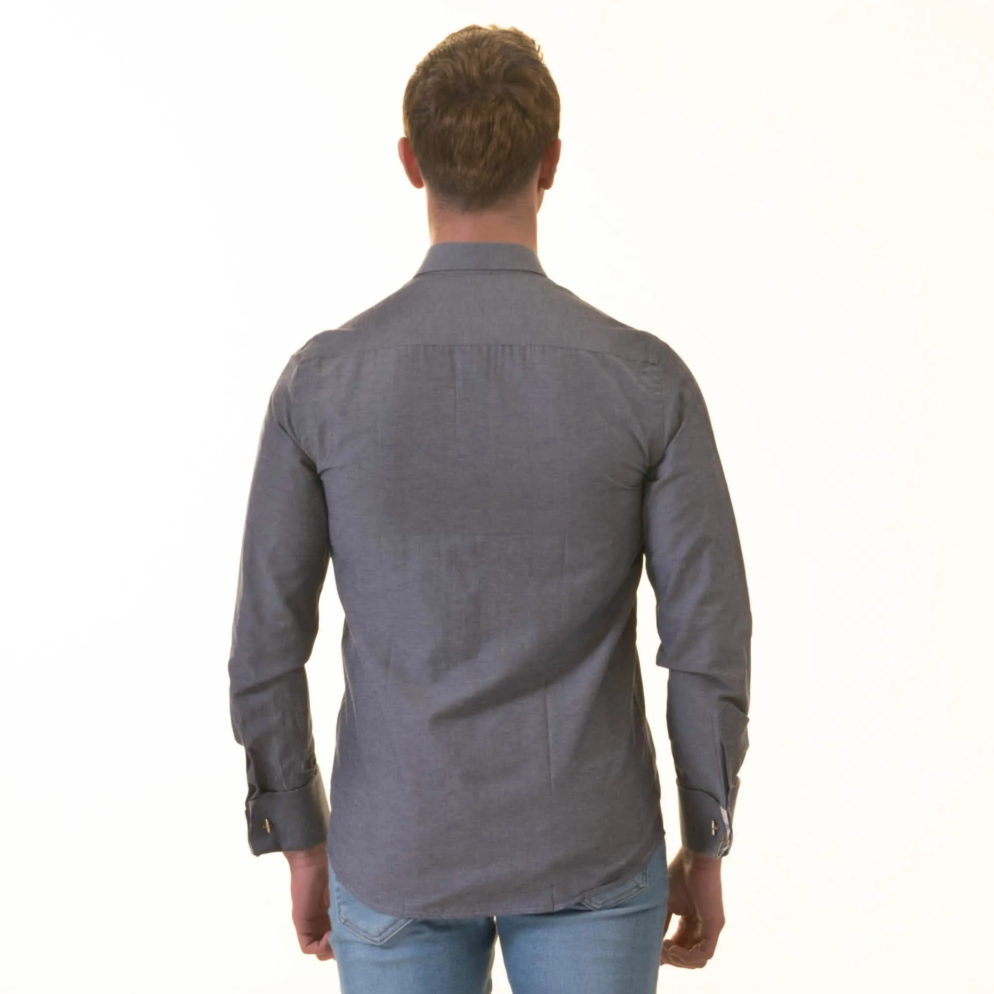 Reversible Floral Slim Fit Dress Shirt for the Modern Man