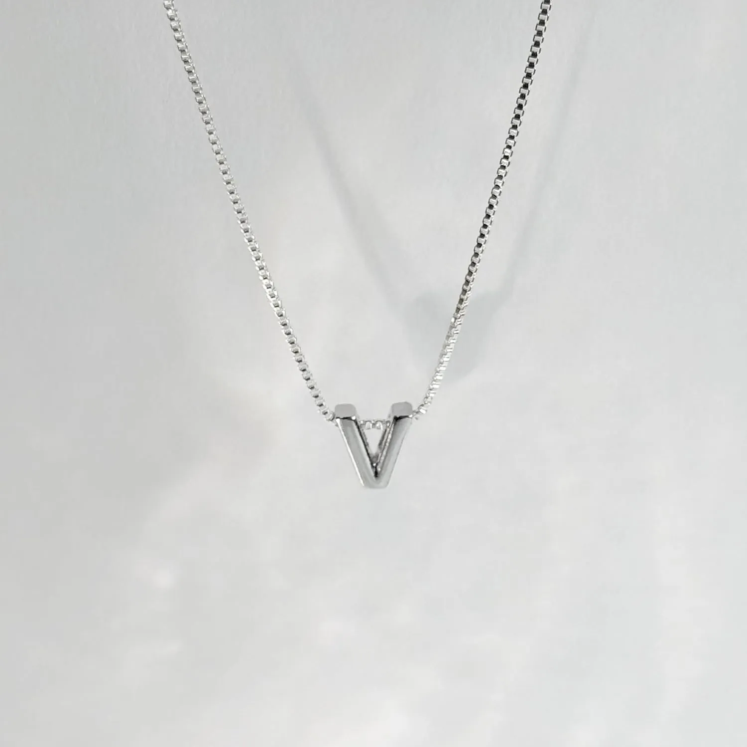 S925 Sterling Silver Initial Necklaces for Women,Personalized Initial Necklace Simple A-Z