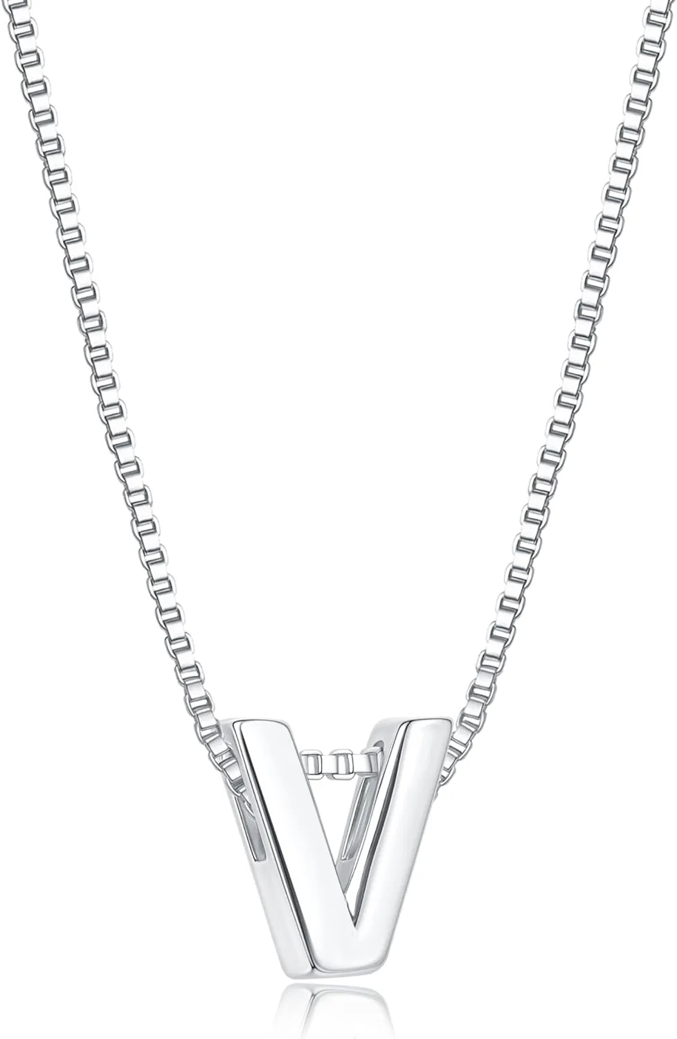 S925 Sterling Silver Initial Necklaces for Women,Personalized Initial Necklace Simple A-Z