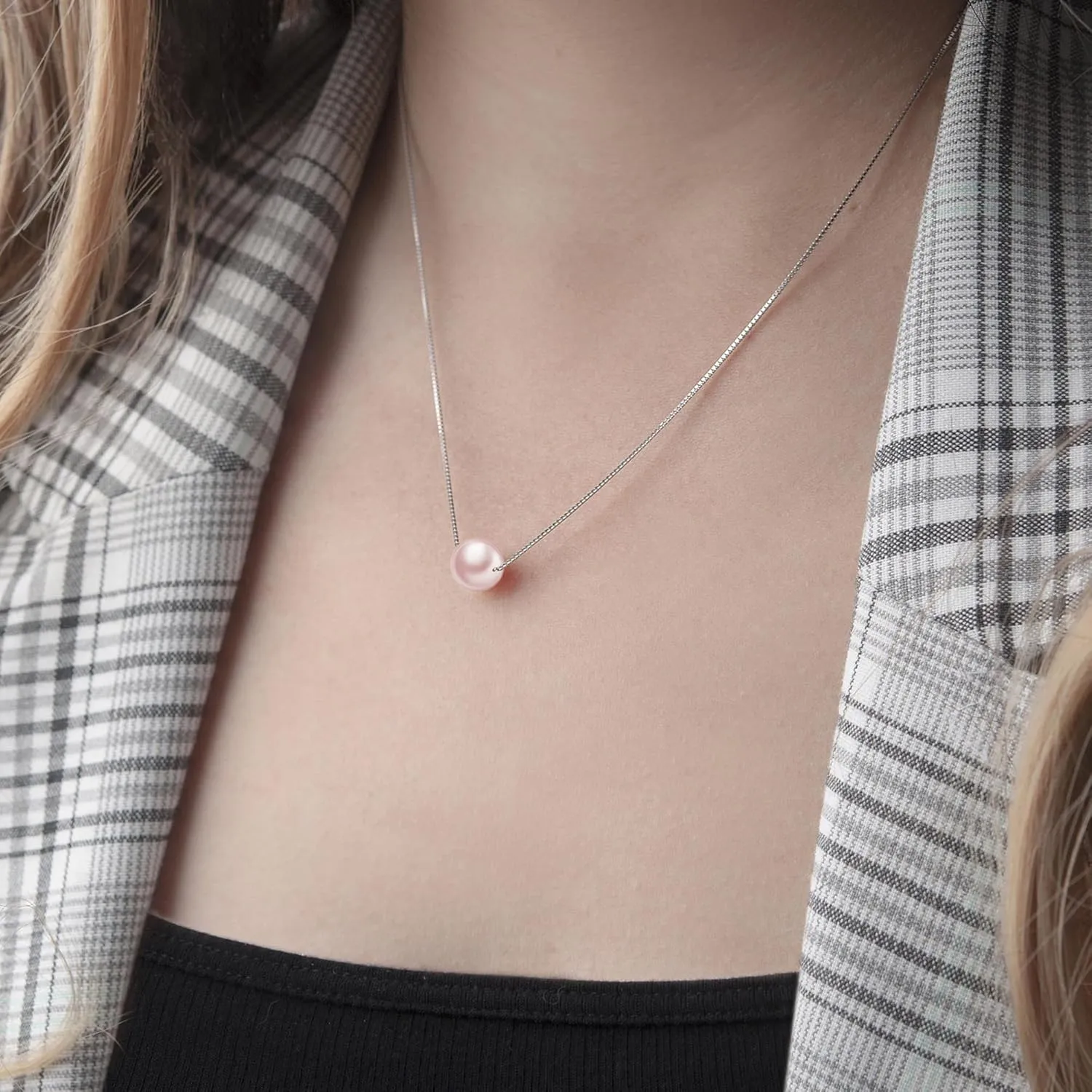 S925 Sterling Silver Pearl Necklace and Pearl Earrings,Birthday Gifts for Women Girls Age 7 9 10 13 16 18 21 30 40 50 60, Christmas Day Gifts for Daughter, Mom, Friend, Wife