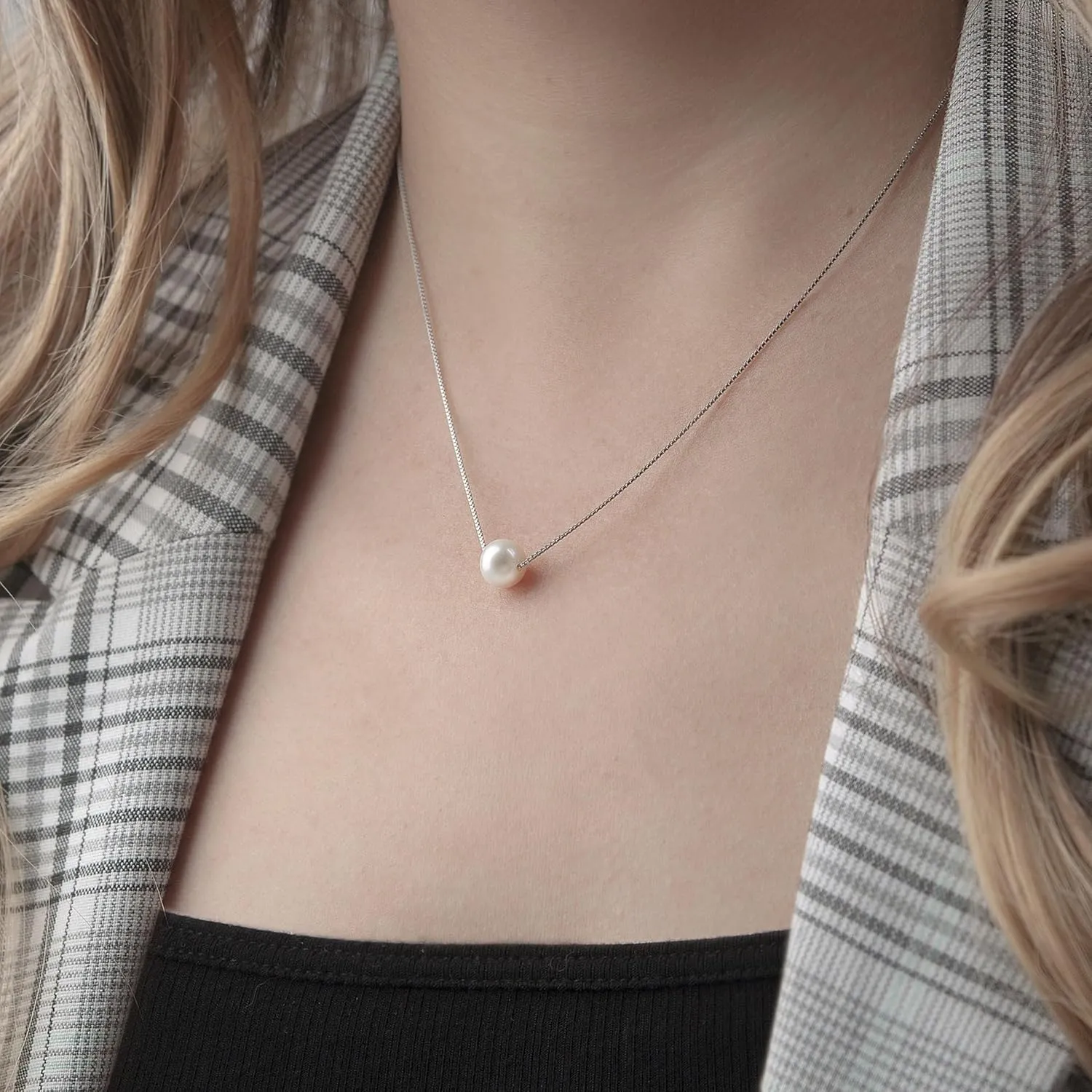S925 Sterling Silver Pearl Necklace and Pearl Earrings,Birthday Gifts for Women Girls Age 7 9 10 13 16 18 21 30 40 50 60, Christmas Day Gifts for Daughter, Mom, Friend, Wife
