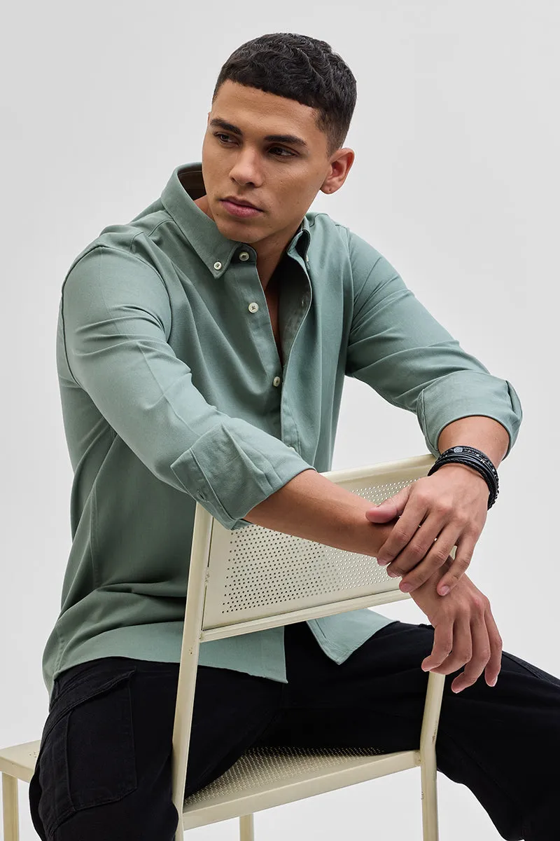 Sage Solid Oxford Shirt