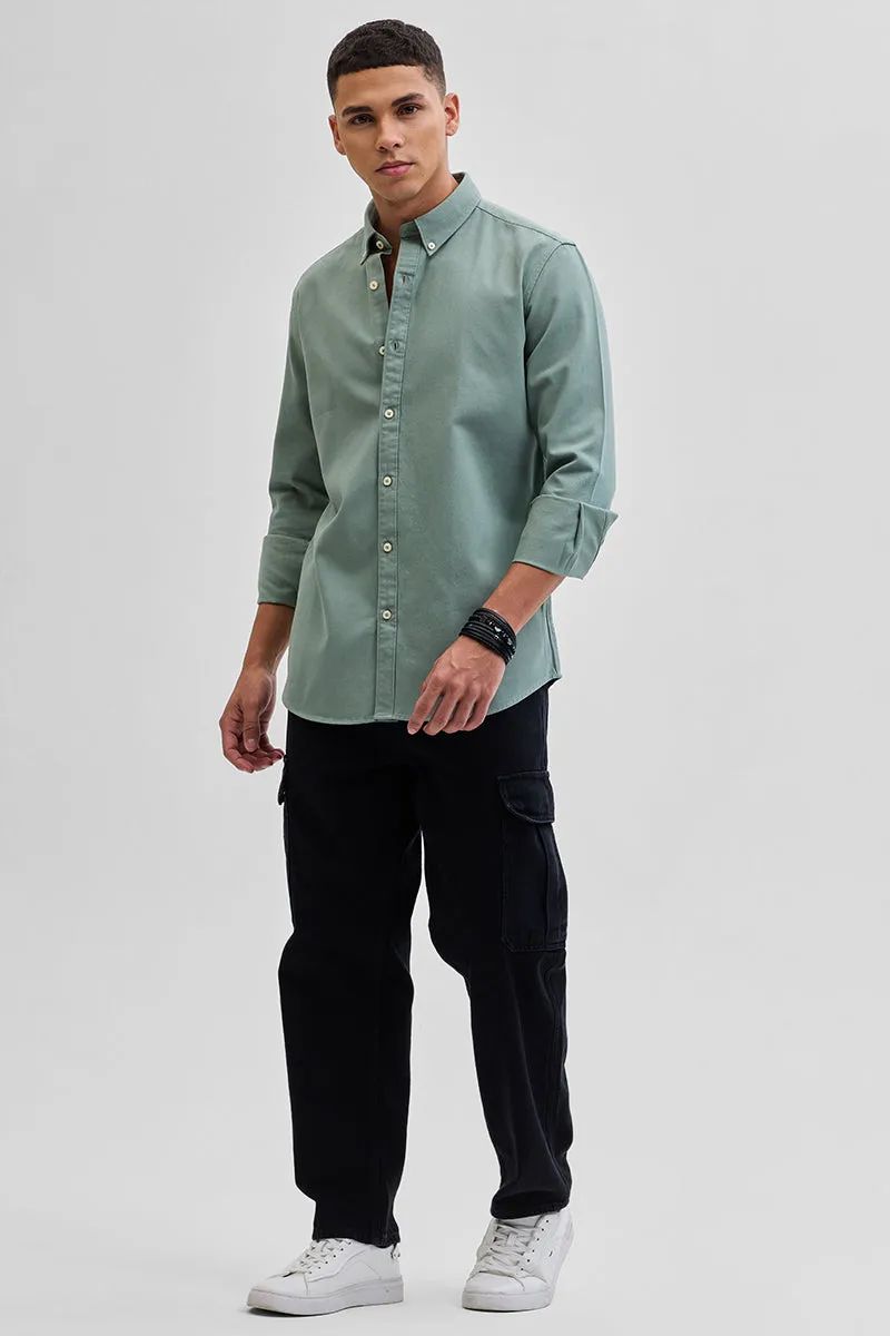 Sage Solid Oxford Shirt
