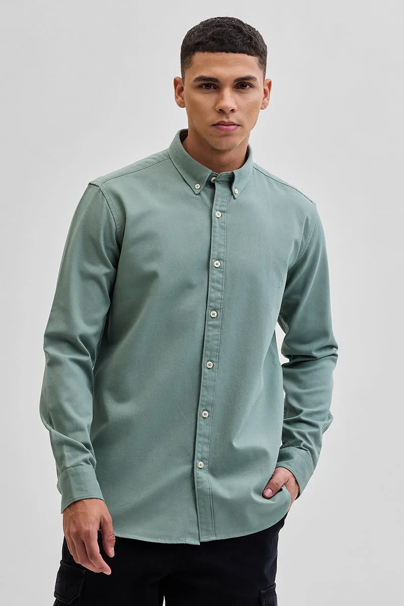 Sage Solid Oxford Shirt